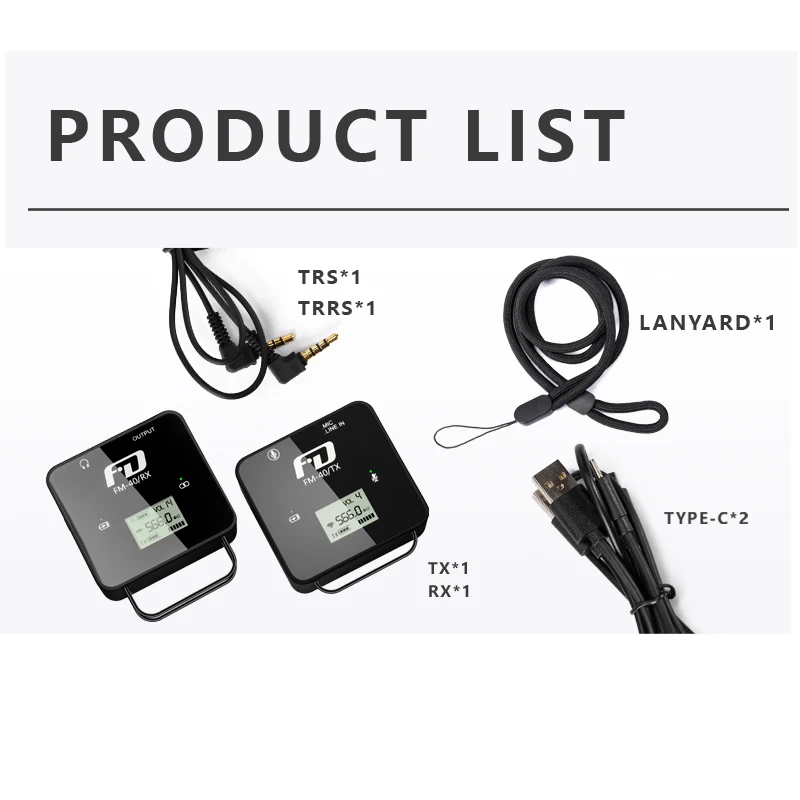 FD FM40 Mini  Wireless Microphone With True