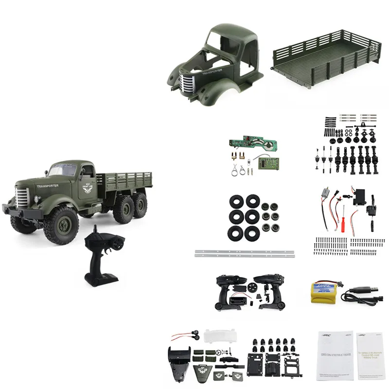 JJRC Q60 радиоуправляемые машинки, игрушки на дистанционном управлении, Newest1: 16 2,4G 6wd, гусеничный внедорожник, военный грузовик, Rtr, игрушки для детей, подарок - Цвет: Green