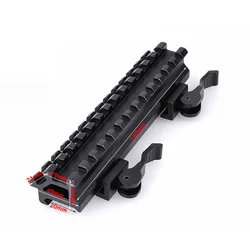 Tactical riser montar trilhos dupla 90 e 45 graus liberação rápida destacam topo offset picatinny trilhos