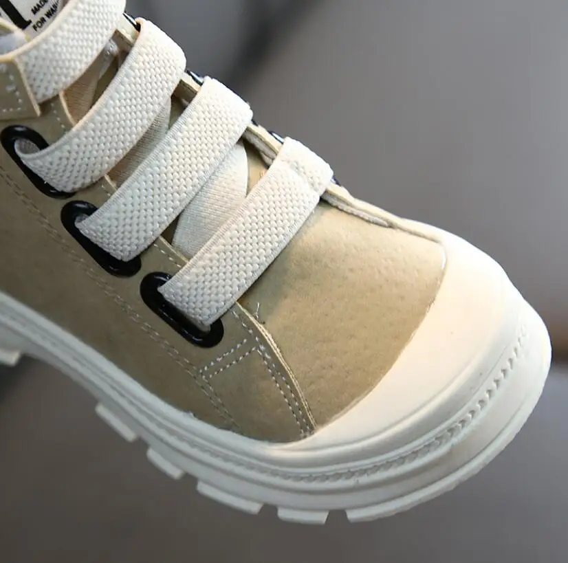 Martin Boots Kids Winter Leather Plush Snow Boots For Girls Boys Casual Walking Leisure Outdoor Ankle Toddlers Shoes Short Boots