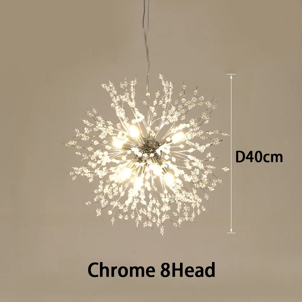 Crystal snowflake chandelier For Living Room Kitchen Rectangle Globe Dandelion chandelier Nordic Decor round led ceiling lamp foyer chandelier Chandeliers