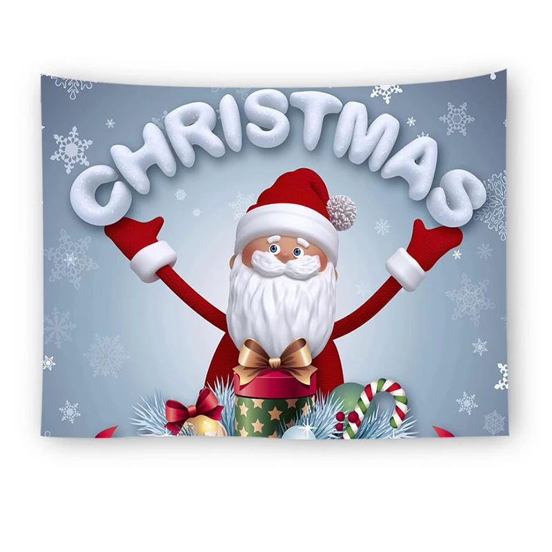 Style 10 Xmas Christmas Wall Hanging Tapestry Wall Tapestry Wall Hanging Carpet Christmas Tapestry Xmas Party Decor Tablecloth Mat - Цвет: Style 10