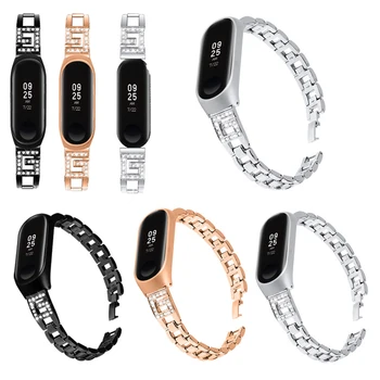 

Smart Watch Strap Metal Stainless Steel For Xiaomi For Mi Band 3 4 Bracelet Metal Replacement Strap Comfortable For Men Women