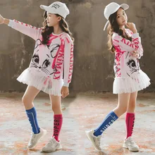 Осеннее рождественское платье г. Детское кружевное платье с длинными рукавами и рисунком для девочек принт с милой кошкой модная одежда для девочек