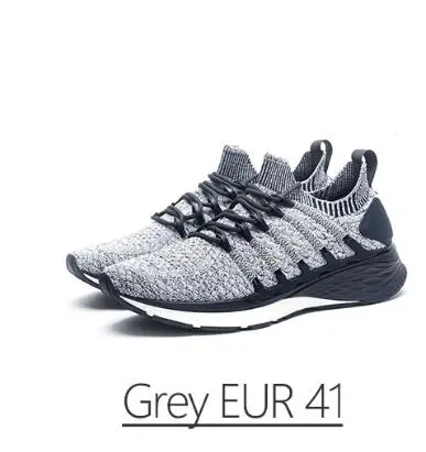 Grey 41 Новое поступление Xiaomi Mijia кроссовки 3 Мужские Спорт на открытом воздухе Uni-moulding 3D Fishbone Lock system Вязание верхние мужские кроссовки - Цвет: Grey 41