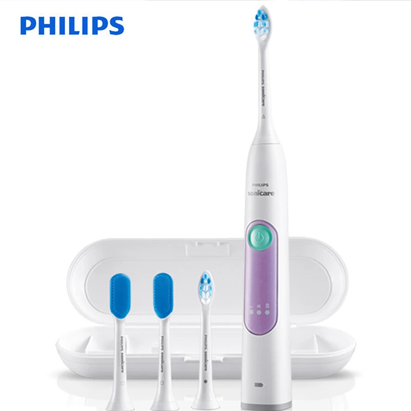 Philips HX6616/50 качественная электрическая зубная щетка звуковая вибрация с выносливой зарядкой в течение 24 часов с использованием 3 недель водонепроницаемости