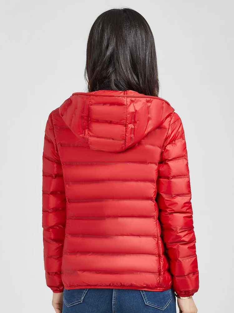 

Ultra Light Puffer Jacket Women 90% White Duck Down Coat Women Jacket Hooded Down Jacket Veste Femme YE61U1910- YY1580
