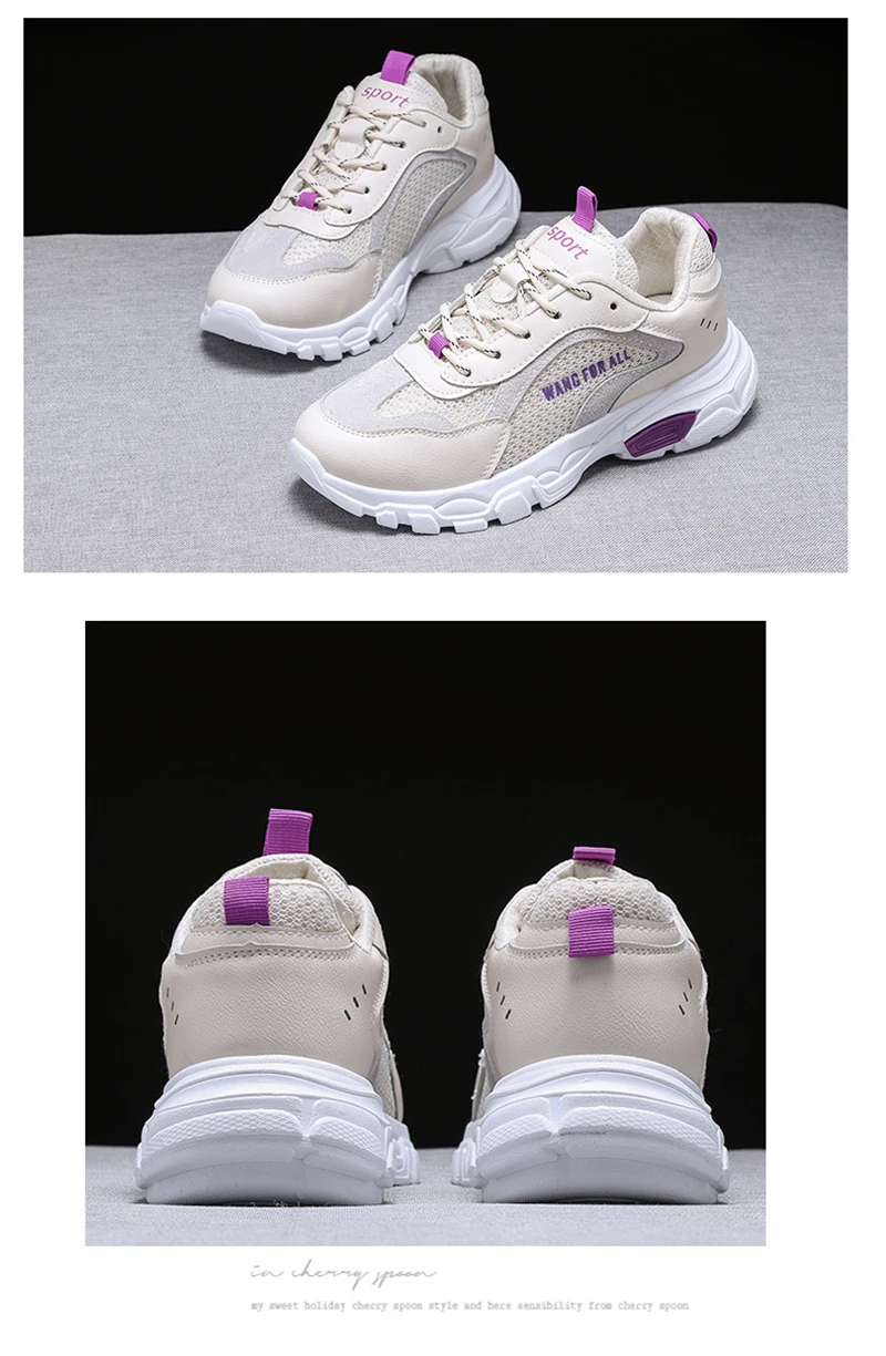 Hoge Kwaliteit Comfortabele кроссовки Vrouwen на платформе Schoenen на шнуровке с сеткой Vrouwen Schoenen Большие размеры Lichtgewicht Vrouwen Platt
