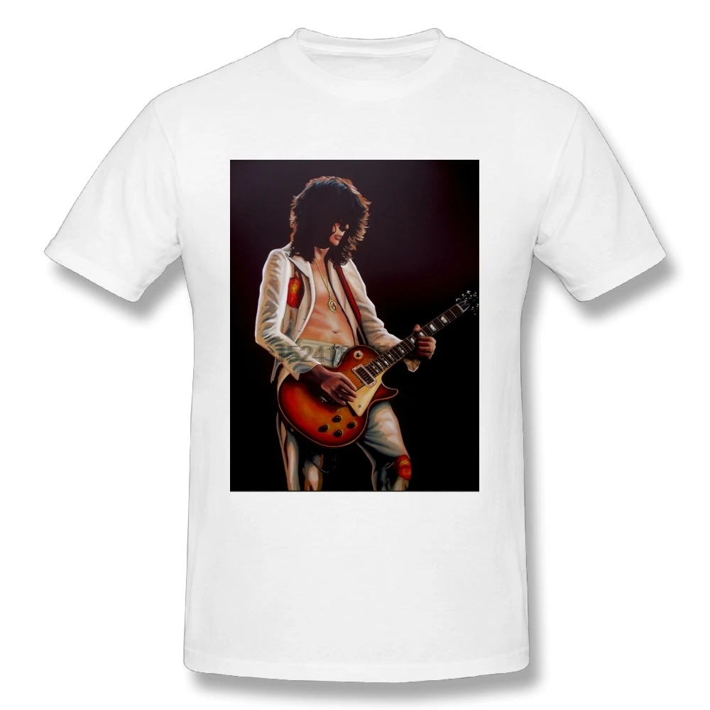 

Awesome Man Jimmy Hendrix Page T Shirt Retro Stylish Plus size Round Collar T shirt Nice Short-sleeved