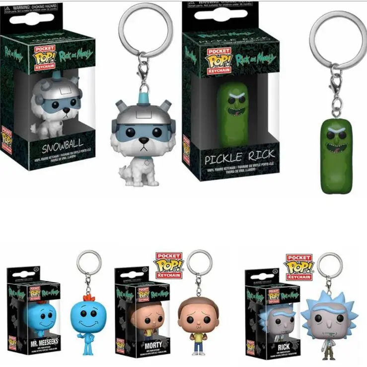 Funko Pop Рик Карманный Брелок и Морти брелок искусственная фигурка игрушки|Игровые