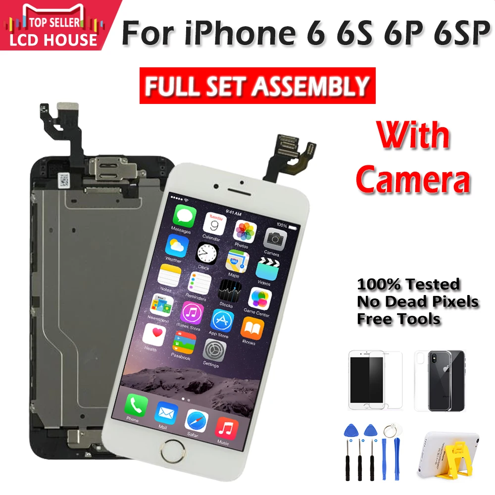 Полный комплект ЖК-дисплея с сенсорным дигитайзером в сборе для iPhone 6 6S Plus 6P 6SP