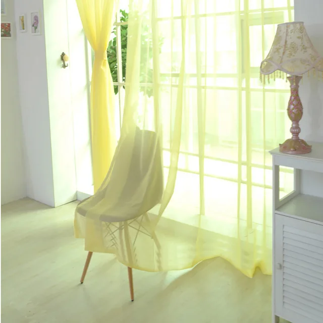 Радужная занавеска, тюль, занавеска на дверь, окно, драпировка, панель, отвесный шарф, подзоры, современная спальня, занавеска для гостиной, s - Цвет: Yellow