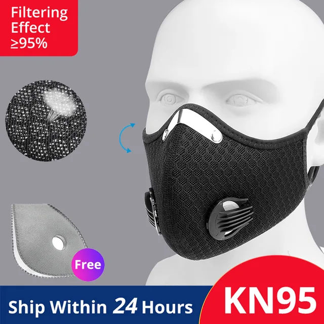 US $6.99  X-Tiger Cycling Mask With KN95 Filter Reusable Mask Filter Carbon Anti-Pollution Face Masks Protect