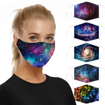 

Stylish Starry Print Breathable Washable Anti-dust Anti Pollution Dust Proof Mask Replacement Filters fast shipments