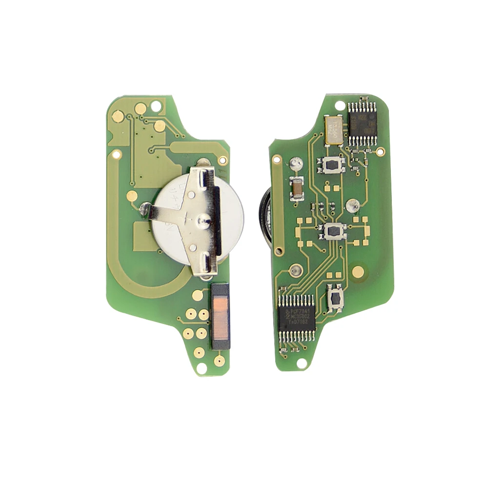 OkeyTech для Peugeot Partner 207 307 308 407 дистанционный откидной ключ с кольцом ключей 2 кнопки