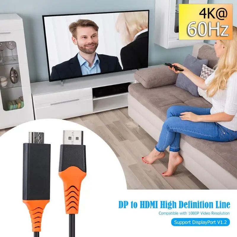 2 м 4 к 60 Гц DP Мужской к HDMI 2,0 Мужской кабель ABS штекер Видео Аудио DP HDMI адаптер кабель провод для ПК ноутбук Проектор Монитор