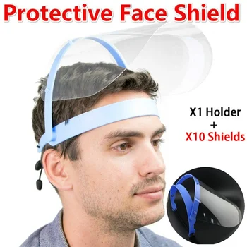 

Protective Transparent Anti Droplet Dust-proof Protect Full Face Covering Mask Visor Shield Saliva-proof Windproof Face Shield
