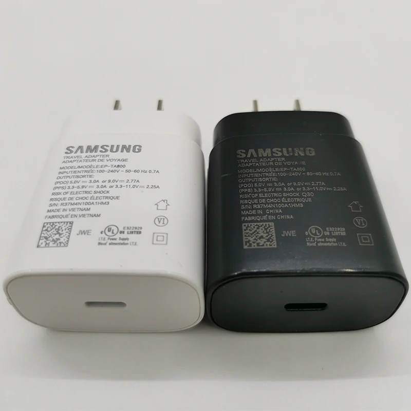 Быстрое зарядное устройство для samsung note 10 супер быстрое зарядное устройство адаптер США PD 25 Вт Супер быстрая зарядка type C для Galaxy Note 10 S10 Plus 5G