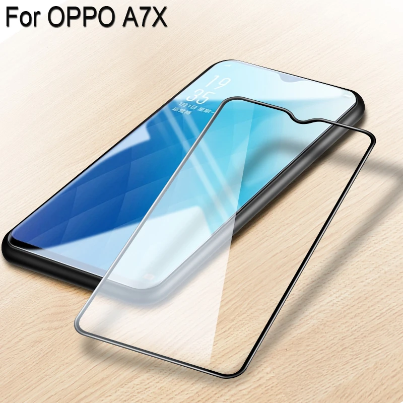 

2PCS Full Curved Screen Protector For OPPO A7X a7x Full Cover Tempered Glass For OPPO A7 X Protective Flim oppoa7x