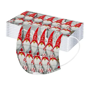 

50/100PC Christmas Face Mask Children's Disposable Face Cover Christmas Halloween Print Mouth Face Cover Dustproof Mascarilla