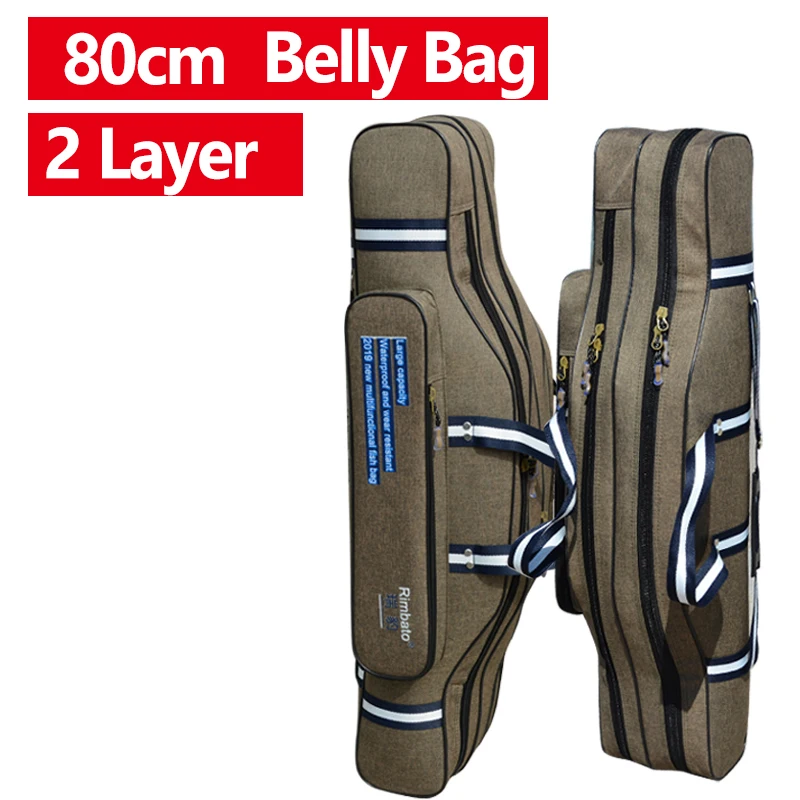 2 Layer 80cm Belly Палатки для зимней рыбалки сумка для удочек 2/3/4 Слои 80/120 см рыбалка рюкзак нейлона Водонепроницаемый Портативный многофункциональный дорожная сумка Sac de pêche XA191G - Цвет: 2 Layer 80cm Belly