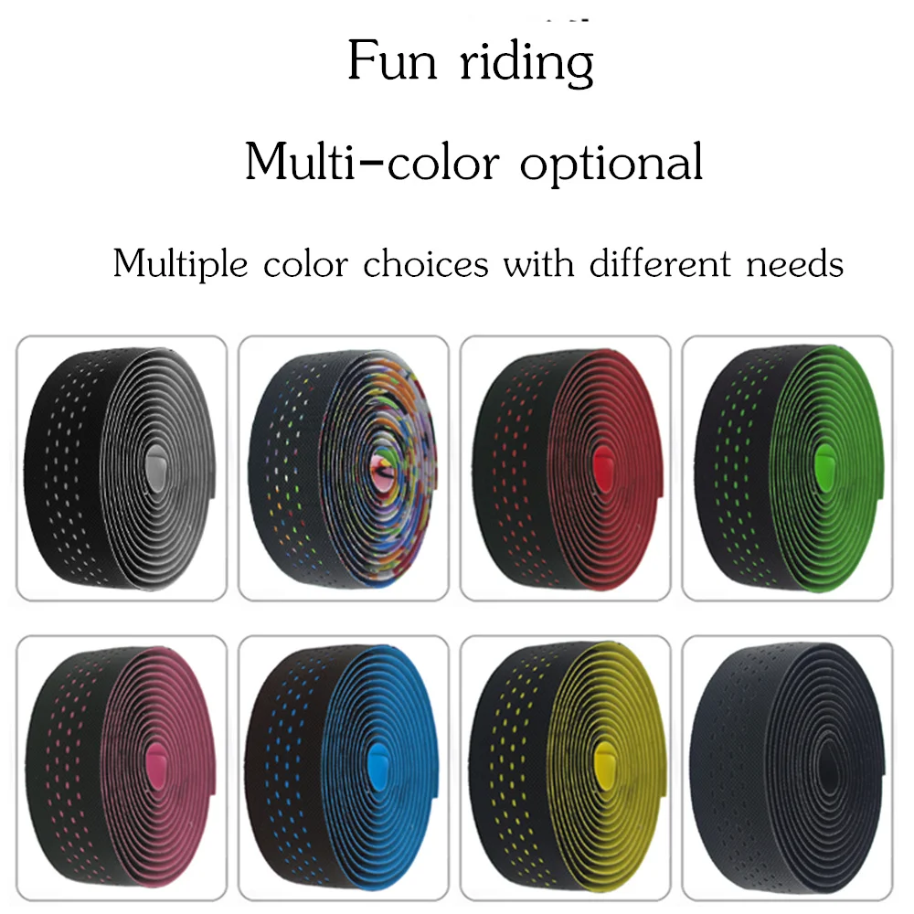 MOTSUV Soft Road Bike Bicycle Handlebar Cork EVA PU Bar Tape Professional Cycling Damping Anti-Vibration Wrap With 2 Bar Plug - Image 4