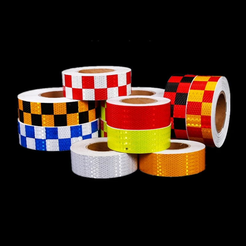 

PVC 3M Safety Mark Reflective Tape Stickers For Car Styling Self Adhesive Warning Tape Automobiles Motorcycle Reflective Film