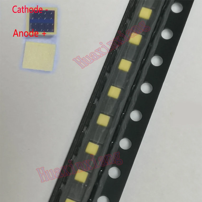100 шт./лот SMD LED 1313 3V холодный белый 3 Вт CSP для подсветки телевизора применение 1 3*1