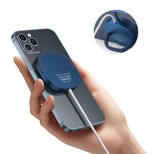 Carregador sem fio magnético com USB-C interface doca de carregamento para o telefone móvel 12 pro max 15w magsafing pd carregamento rápido almofada