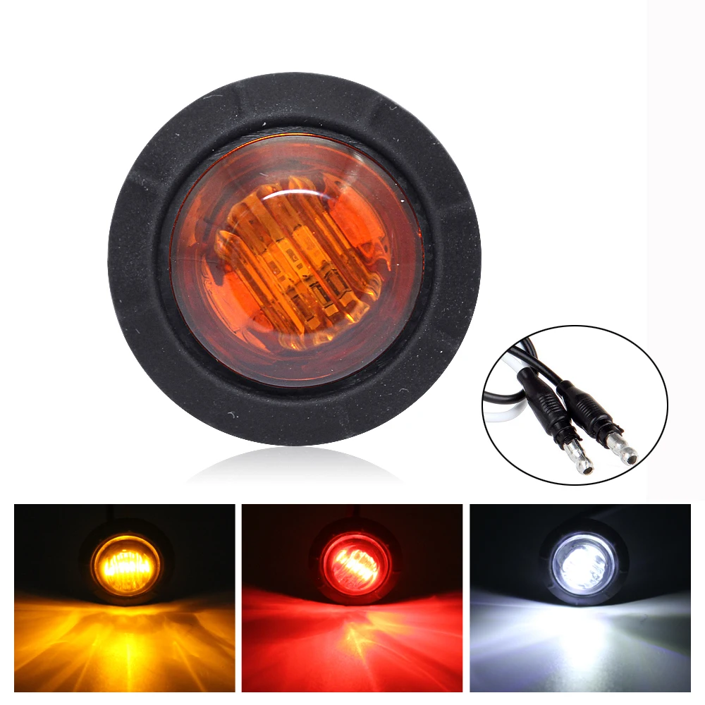

12V 3 LED Side Marker Light DC Car Warning Lamp Indicator Light Turn Signal Auto Truck Lorry Trailer Bus Tail Brake Light