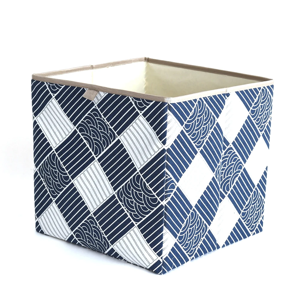  33x33x33cm Folding Linen Storage Box Cosmetic Organizer DIY Large Capacity Laundry Basket Underwear