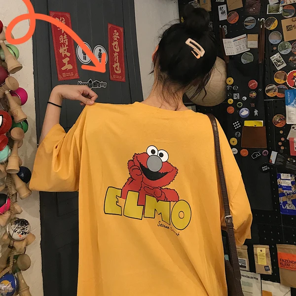 Sesame Street Printed T shirt Women 