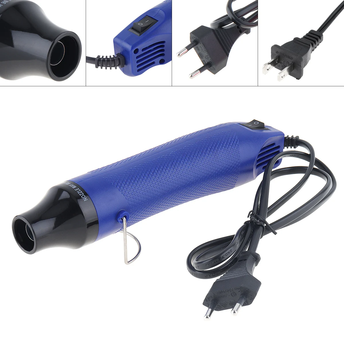 110V / 220V 300W Heat Gun Electric Blower Handmade with Shrink Plastic Surface and EU / US Plug for Heating DIY Accessories 110v us plug 50w microplush washable electric heating pad foot warmer mat for feet heated electr heat pads botties winter warmer