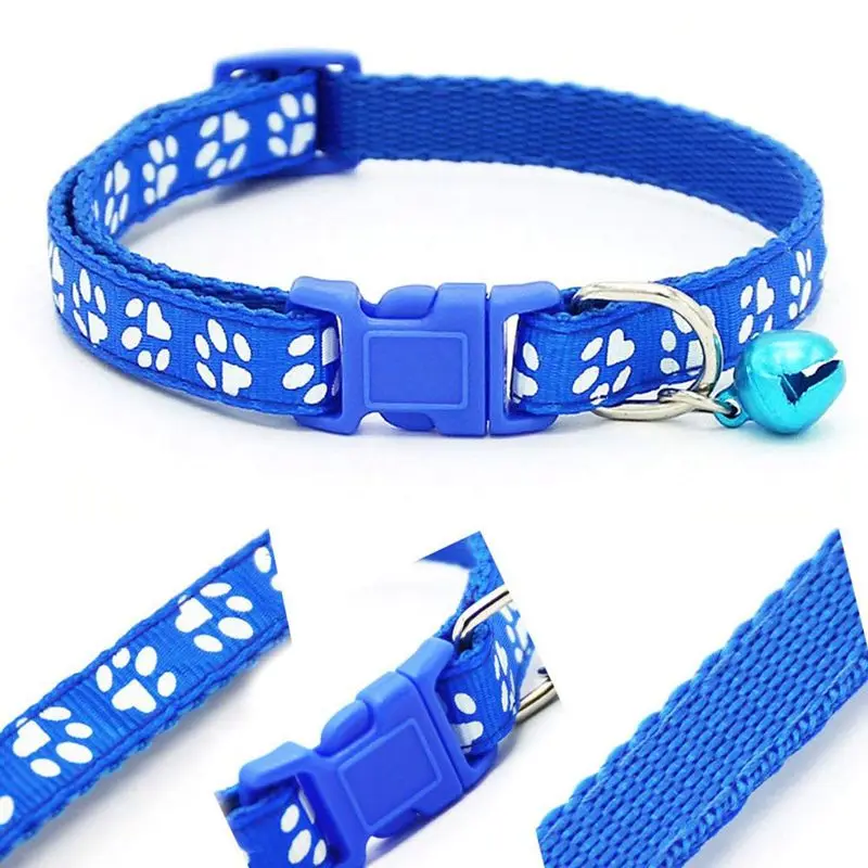 2 Pack Adjustable Cat Collar with Bell, Fashion Paw Print Design Pet Collar, Safety Quick Release Breakaway Collar for Cats (Red 2 Pack Adjustable Cat Collar with Bell, Fashion Paw Print Design Pet Collar, Safety Quick Release Breakaway Collar for Cats (Red