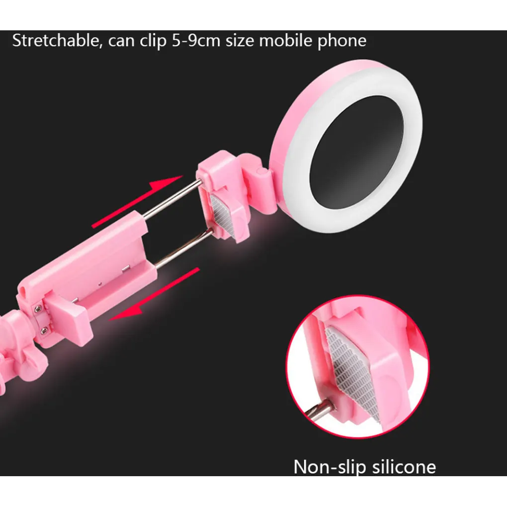 Bluetooth селфи палка штатив с кольцевым светильник селфи 360 Вращение красота портрет заполняющий светильник ing для iPhone XS 7plus
