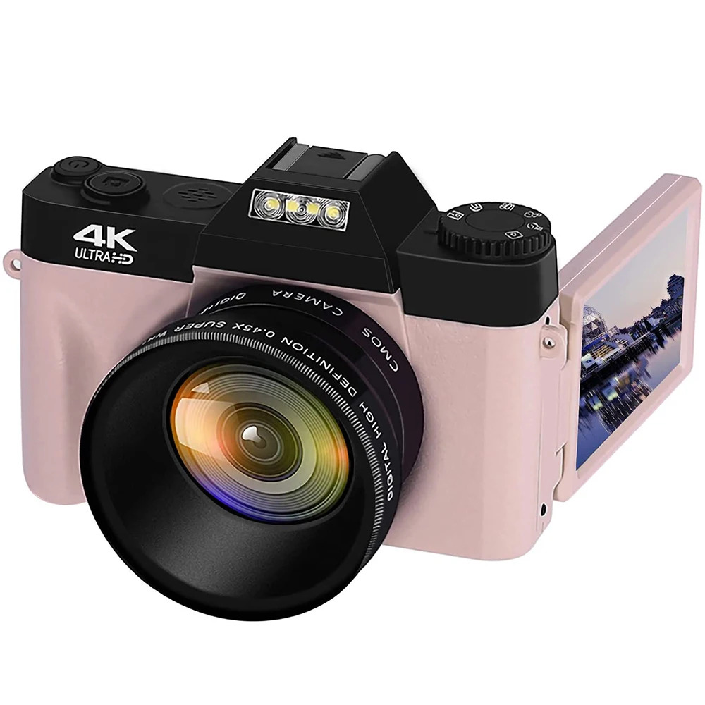 4K Full HD Digital Camera 3inch 48MP 16X Digital Zoom Flip Screen Autofocus Professional Camcorder for Photography on YouTube best compact camera for travel Digital Cameras