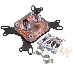 Bloc de refroidissement à eau pour ordinateur, Base en cuivre, pour INTEL/AMD, radiateur, accessoires d'ordinateur 
