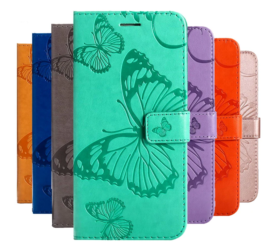 

Butterfly Embossed Flip Leather Wallet Case for Samsung Galaxy A70 A20 A30 A40 A50 M10 M20 M30 A8 A9 2018 Note 3 8 9 A8S A6S #D
