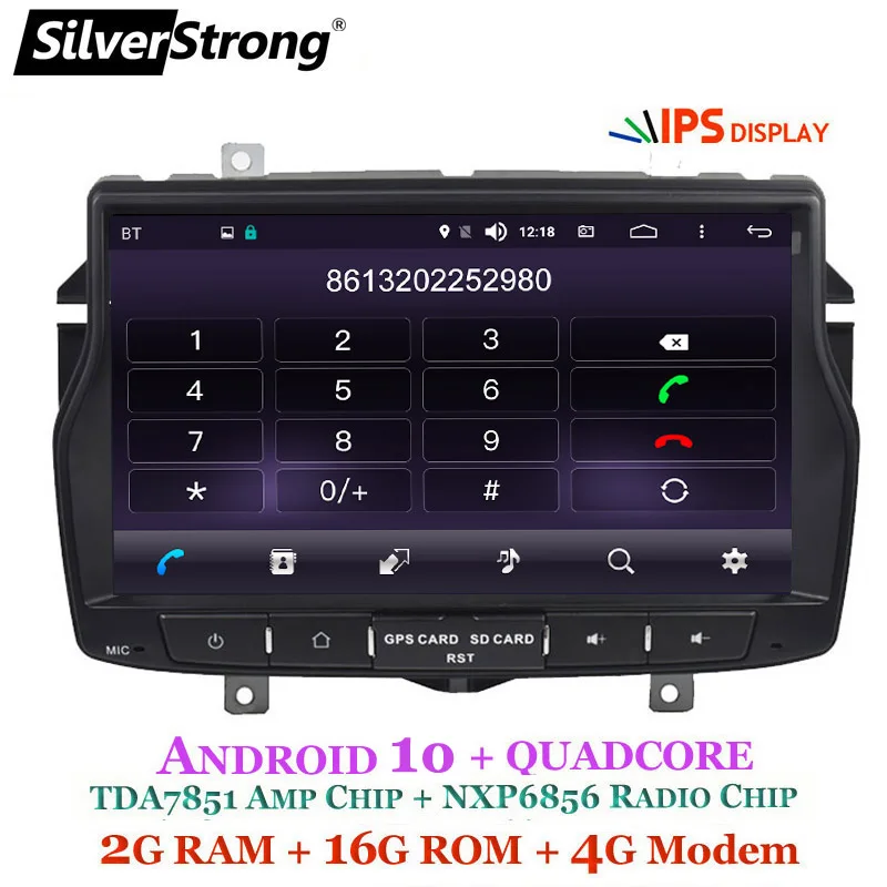  SilverStrong Android10.0 Car GPS for LADA VESTA 8inch 9inch IPS Magneto GPS Navigator Radio Screen 