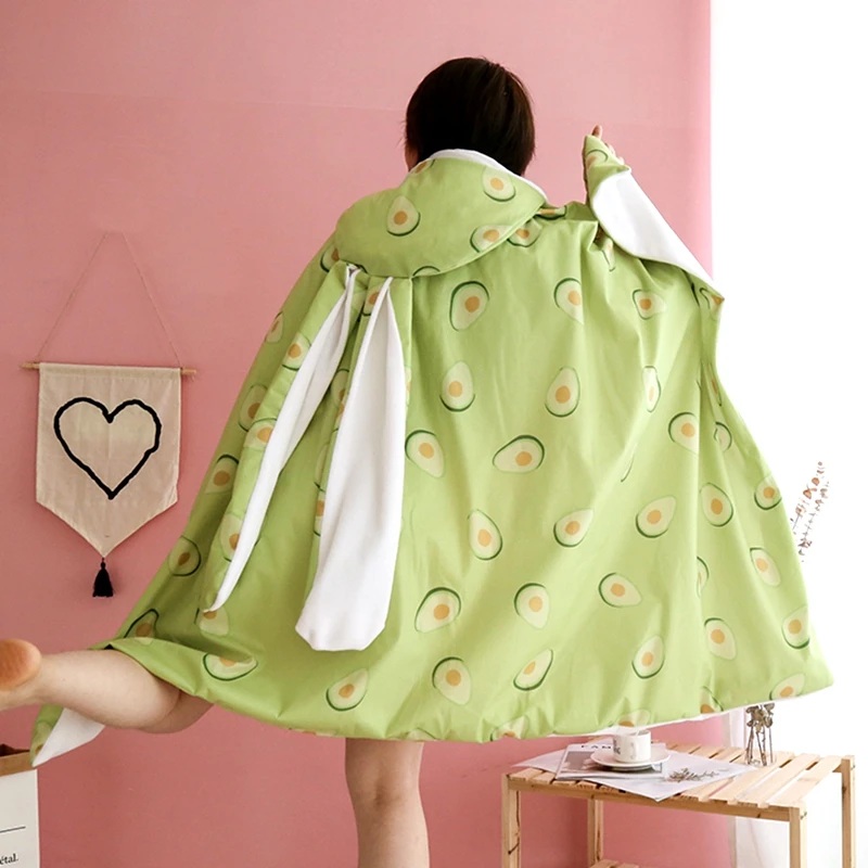 

Wearable Cartoon Blanket with Hooded Cute Blankets Coral Velvet Warm Throw Blanket for Children and Adults Christmas Gifts 1pc#s