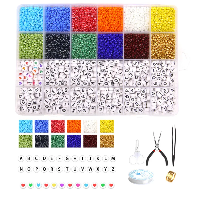 DIY Alphabet Bead - Multicolor A to Z Letter Beads For Bracelets