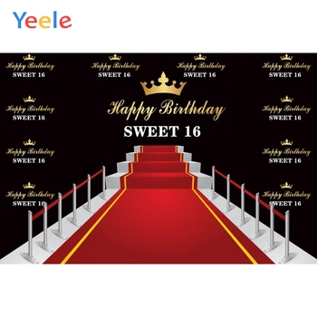 

Yeele 16th Birthday Party Portrait Circus Step Crown Photography Backdrop Personalized Photographic Backgrounds For Photo Studio