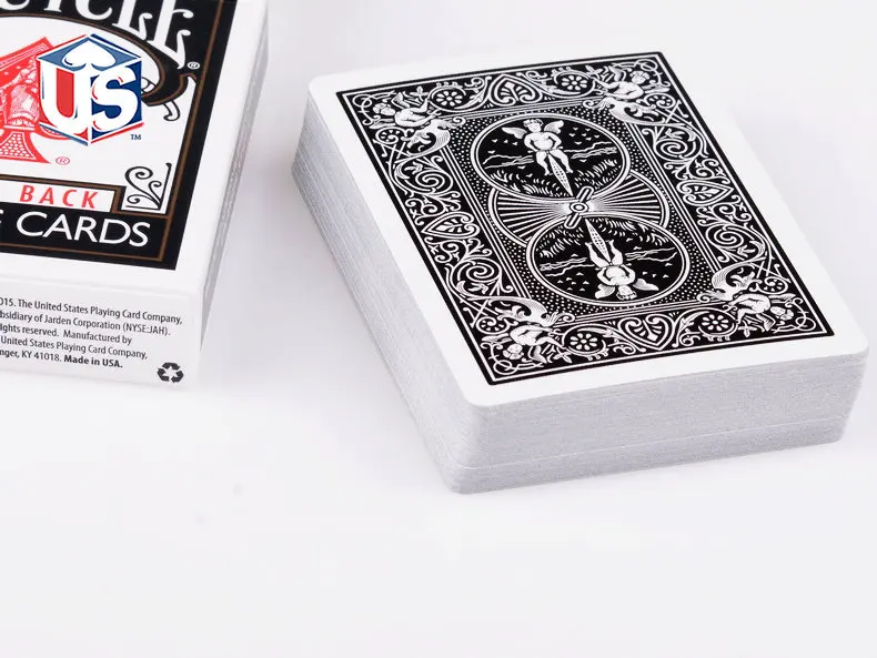 US Playing Cards Bicycle Silver & Black Rider Back Cards Rare Discontinued Deck 