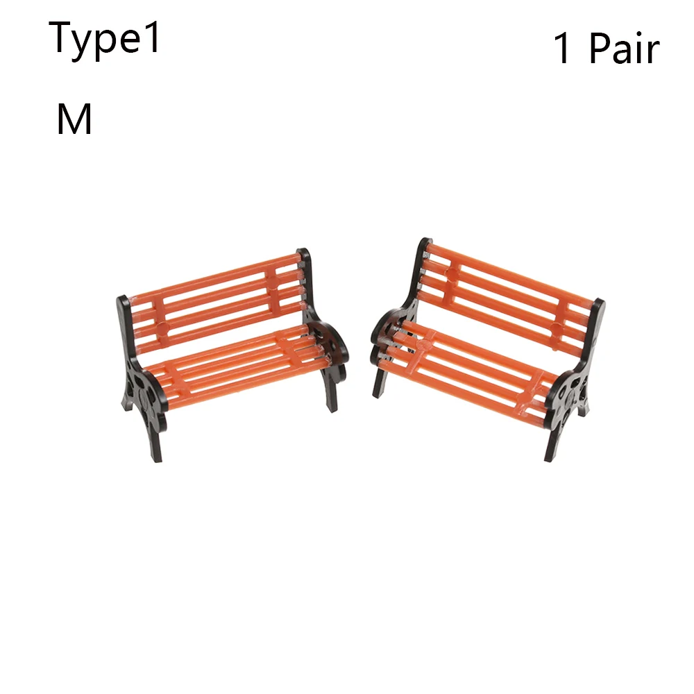 1 пара статуэтки кресла парка миниатюрные скамейки из смолы табуреты микро пейзажи Кукольный дом ремесла сказочные садовые украшения принадлежности - Цвет: Type 1 --M
