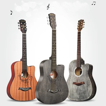 

38 Inch Folk Guitar Concert Folk Guitar Veneer Basswood Guitar Variety of Styles Gifts Beginner Adult Guitar AGT227