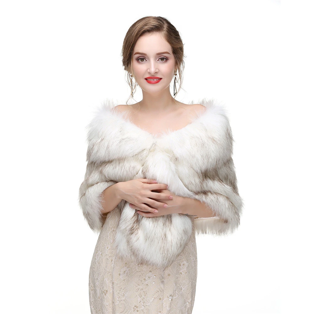 wedding dress faux fur wraps