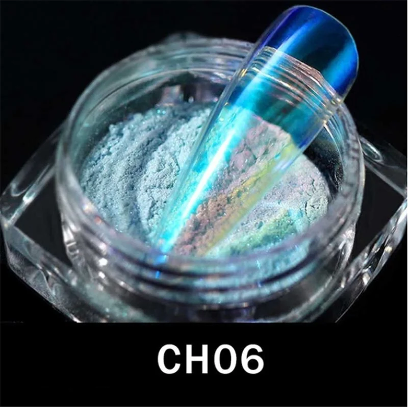 Aurora Opal AB Dipping Nail Powder Kits Mermaid Nail Art Glitter Powder Pigment Nail Trend Holo Mirror Powder Aurora Pigment