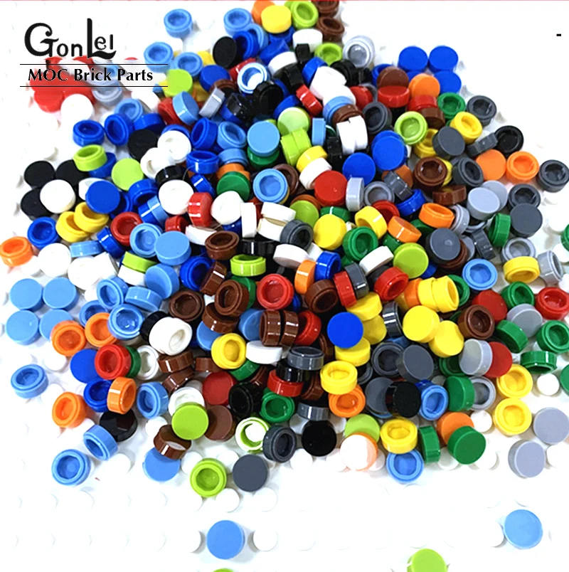900Pcs/lot Tile Round 1x1 Tiles and Curved MOC 98138 Building Blocks Bricks Parts Pixel art LOGO DIY Toys Gifts | Игрушки и хобби