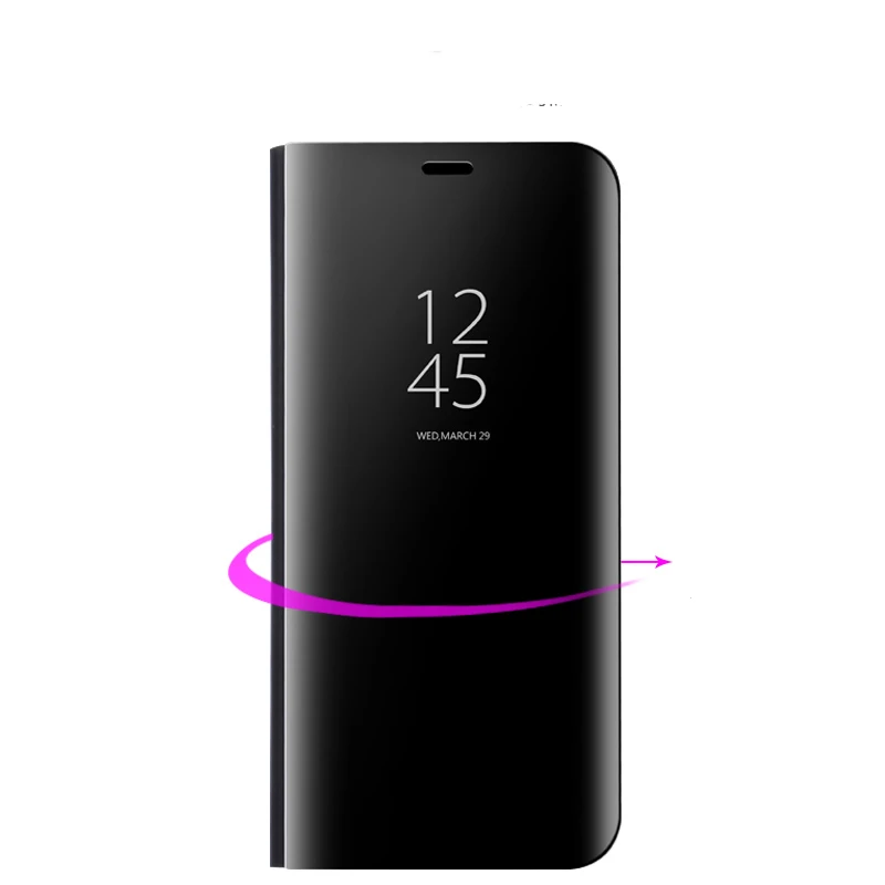 Для Xiao mi Red mi Note 7 5 6 Red mi 7A GO 5 Plus 4X K20 mi A3 A2 Lite 8 9 SE mi 9T Pro Флип Роскошный прозрачный mi rror Smart View чехол