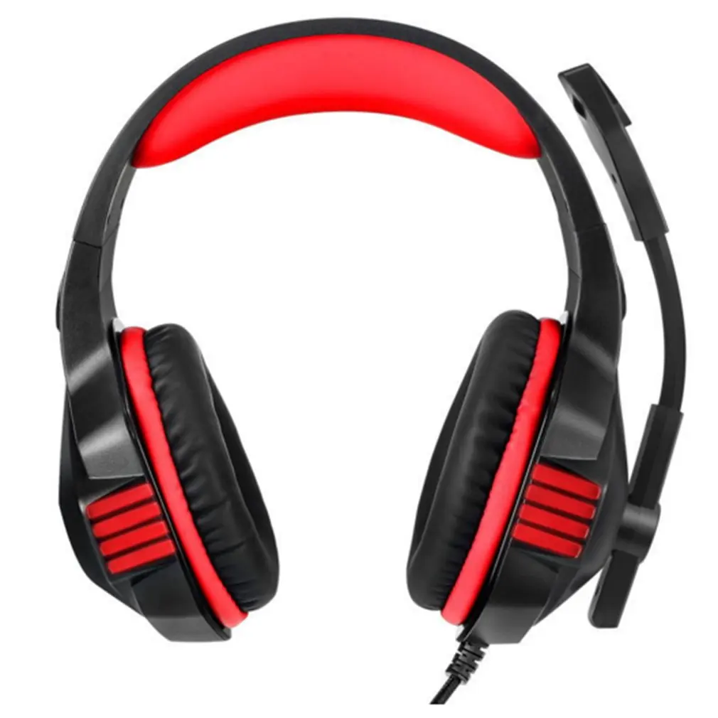 Skin-Friendly Vibration G7500 PC Gaming Wired Headset For Computer Games with Microphone For PC Desk Double insert - Цвет: black and red